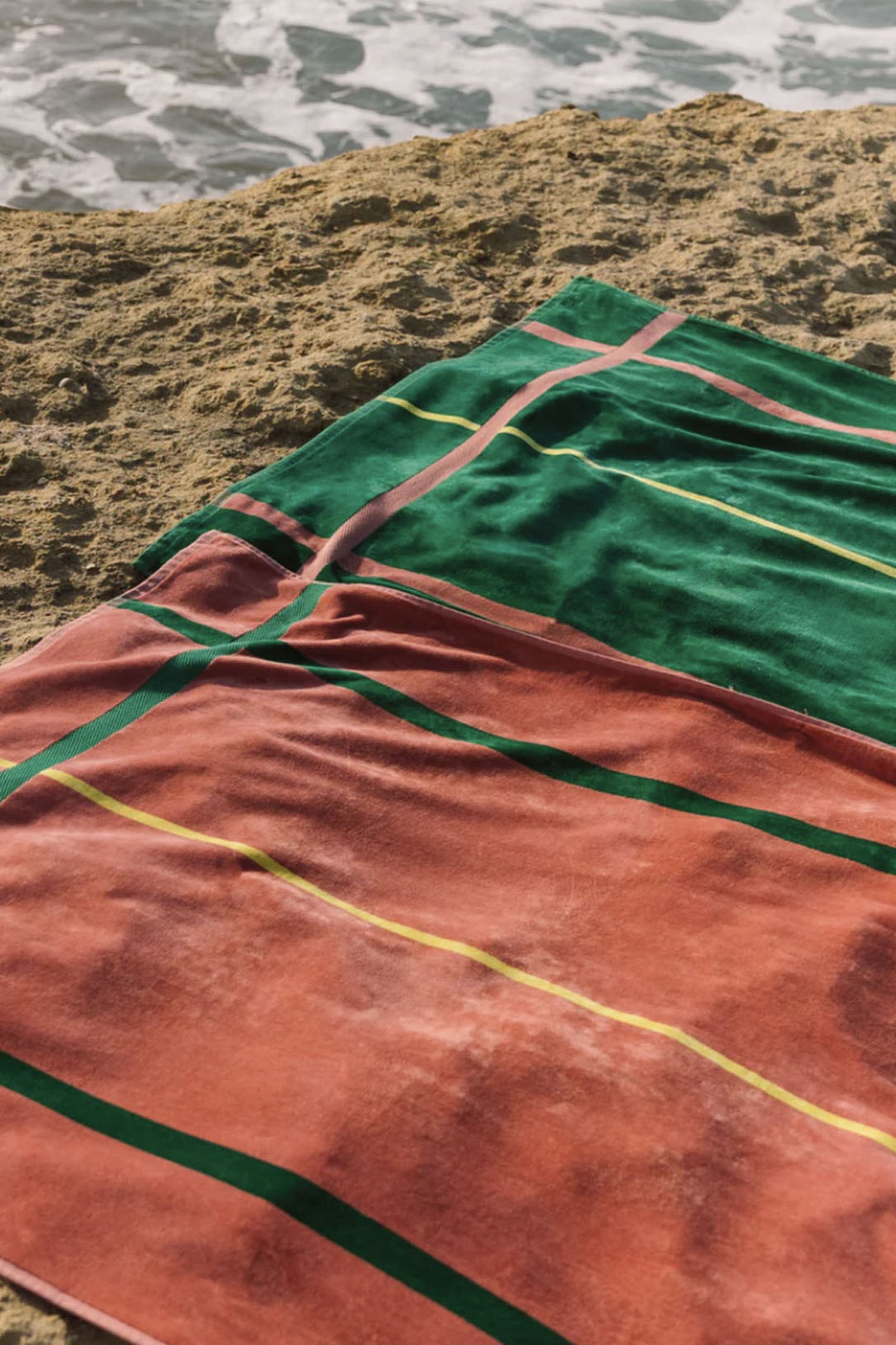 Toalla playa vintage arcilla