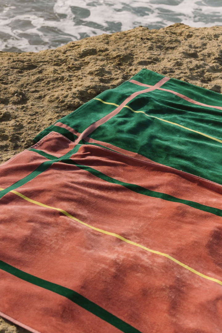 Toalla playa vintage arcilla