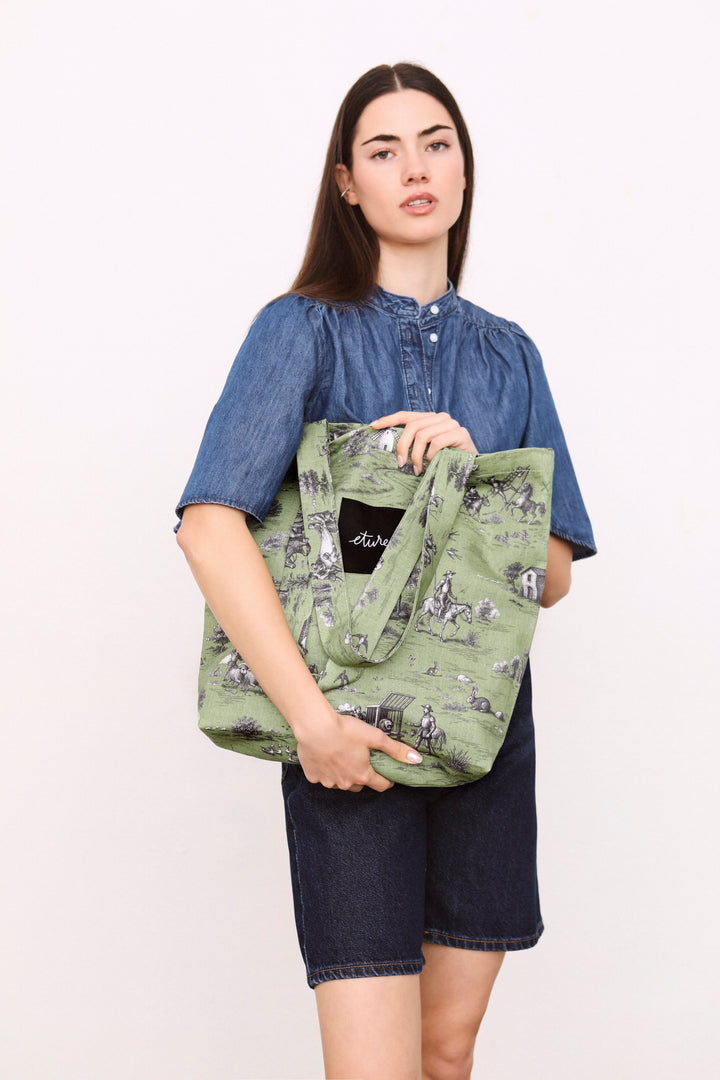 Tote bag quijote verde
