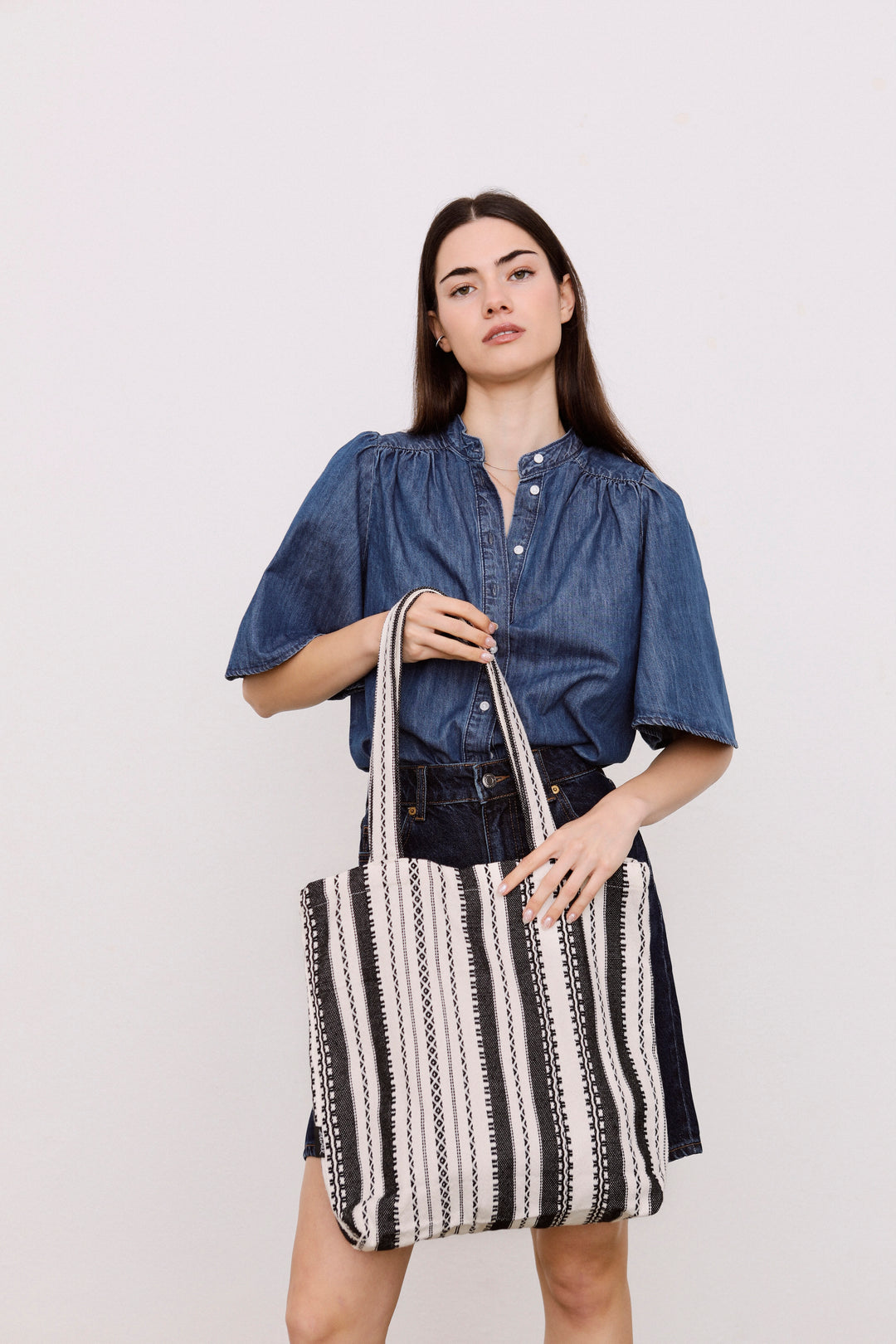 Tote Bag Alpujarra blanca y negra