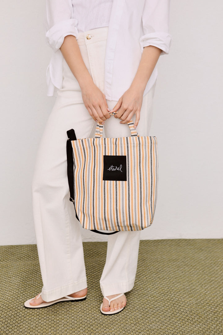 Tote bag cruzada sarga de burgos miel
