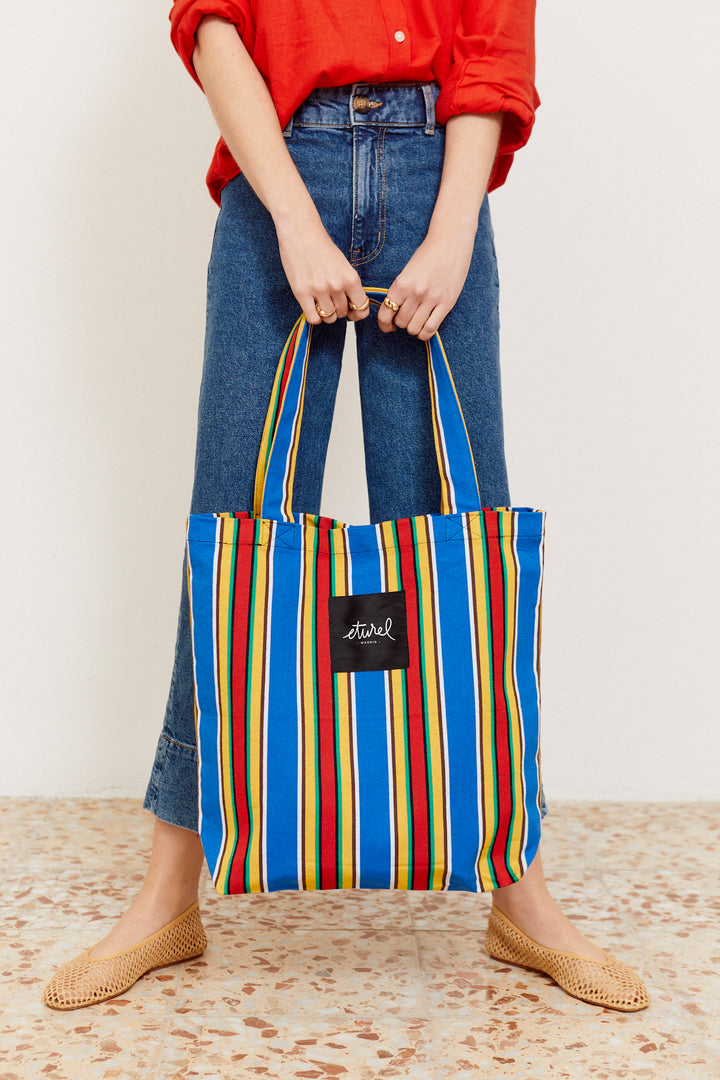 Bolso tote lona hamaca azul