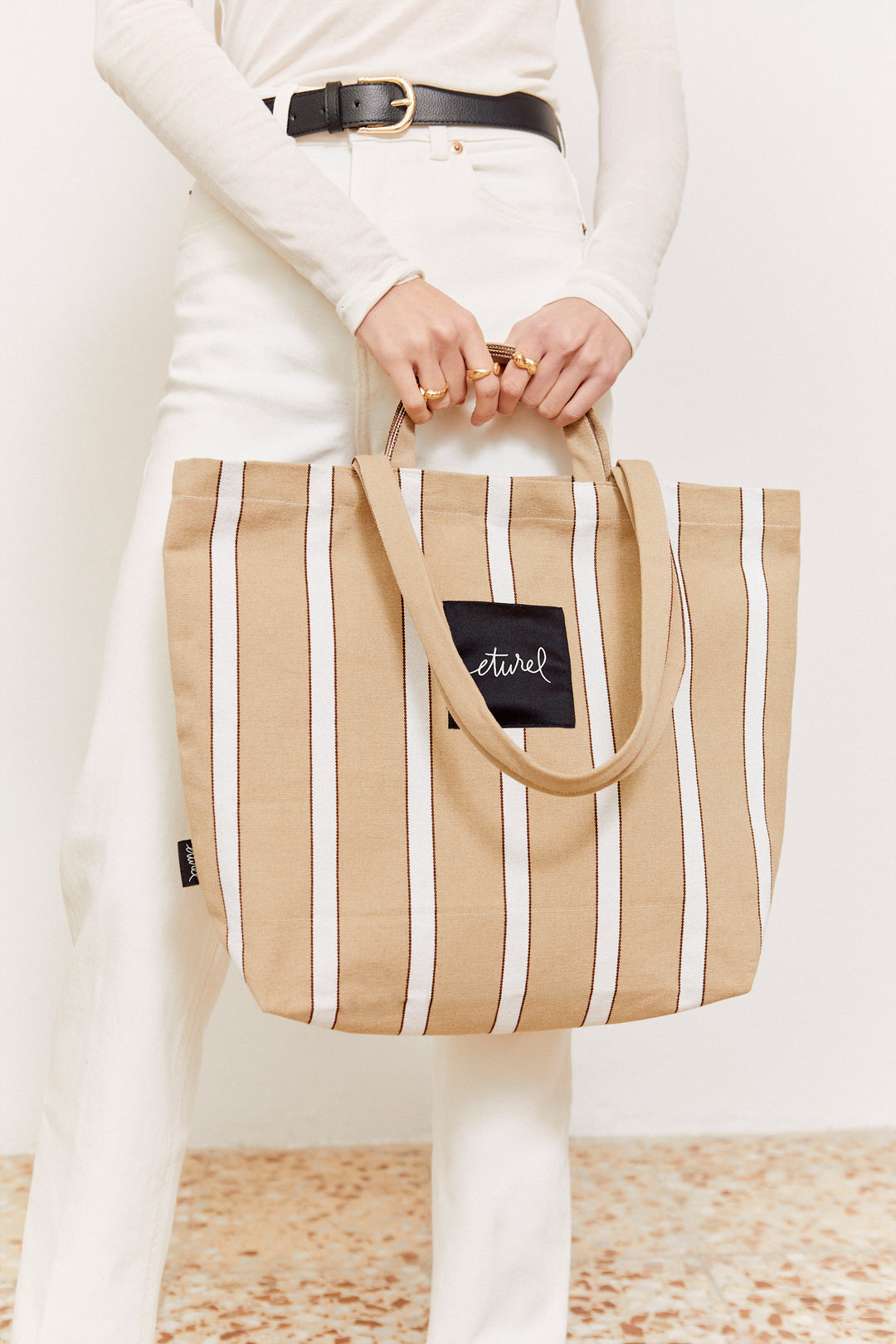 Bolso tote lona hamaca beige