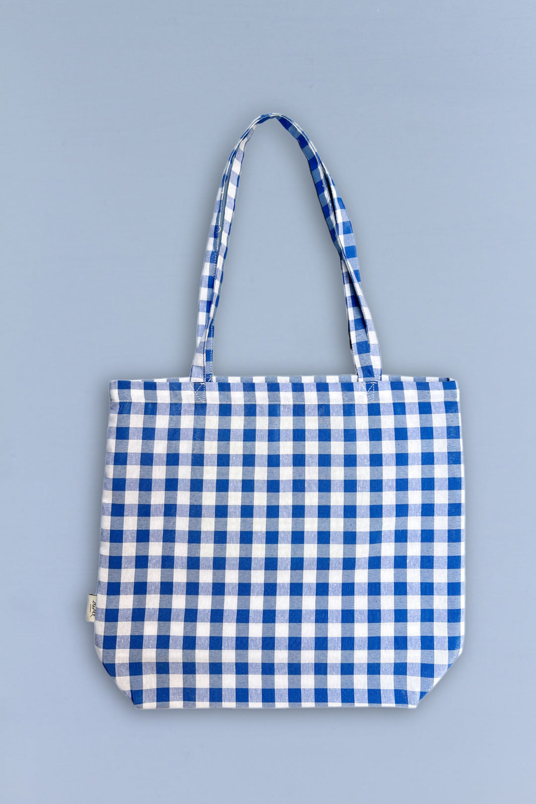 Tote Bag vichy azul cuadro grande