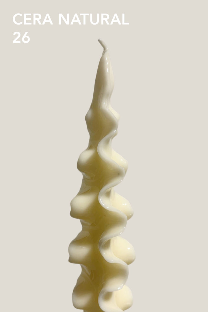 Vela brillante de cera mineral - Fusilli