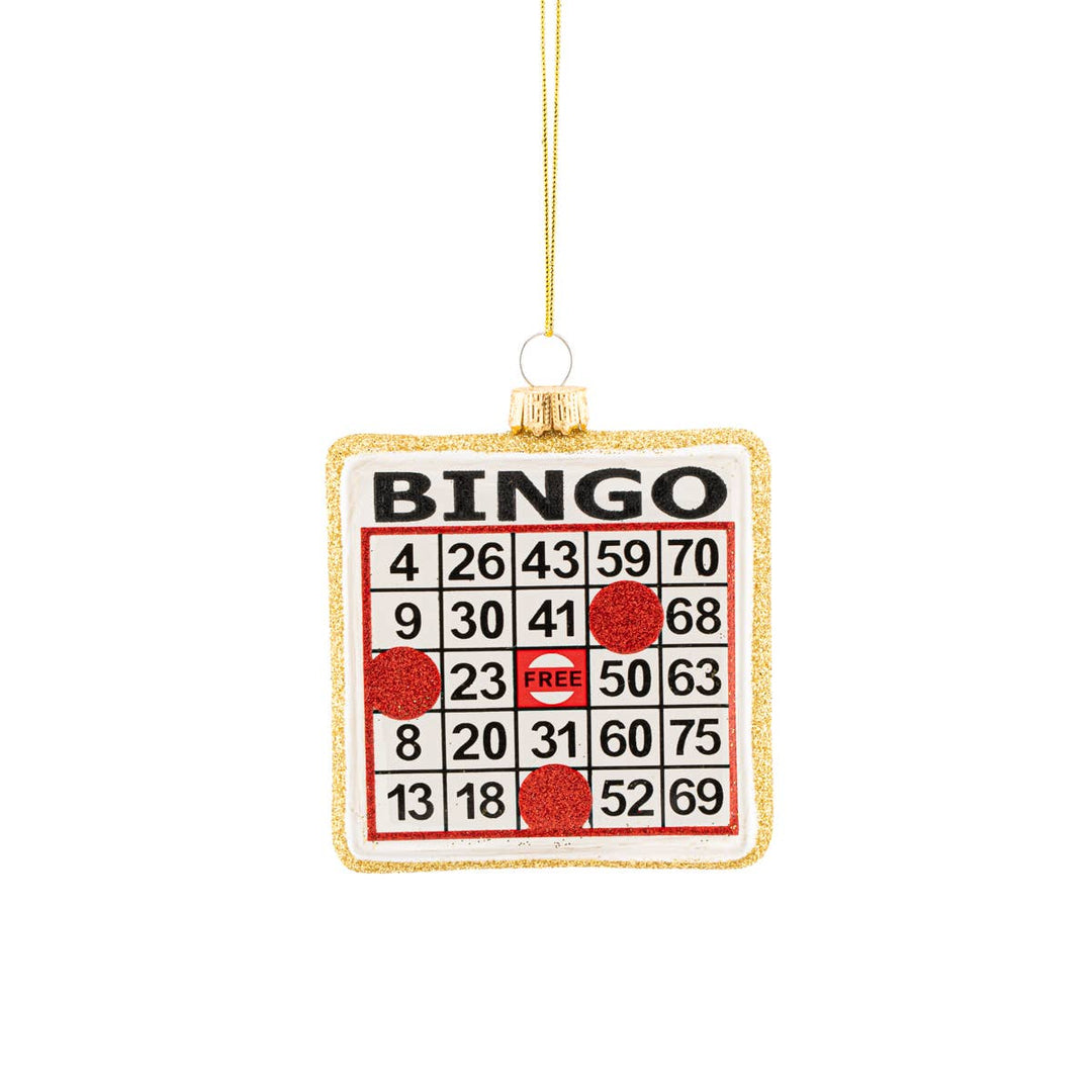 Carton bingo colgante de cristal - Adorno Navidad | PREVENTA