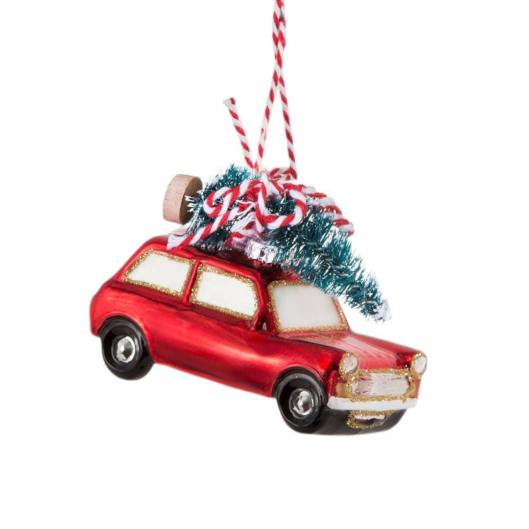 "Regresar a casa para Navidad" colgante de cristal - Adorno Navidad| PREVENTA