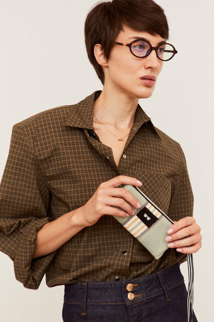 Funda de gafas sarga de burgos verde