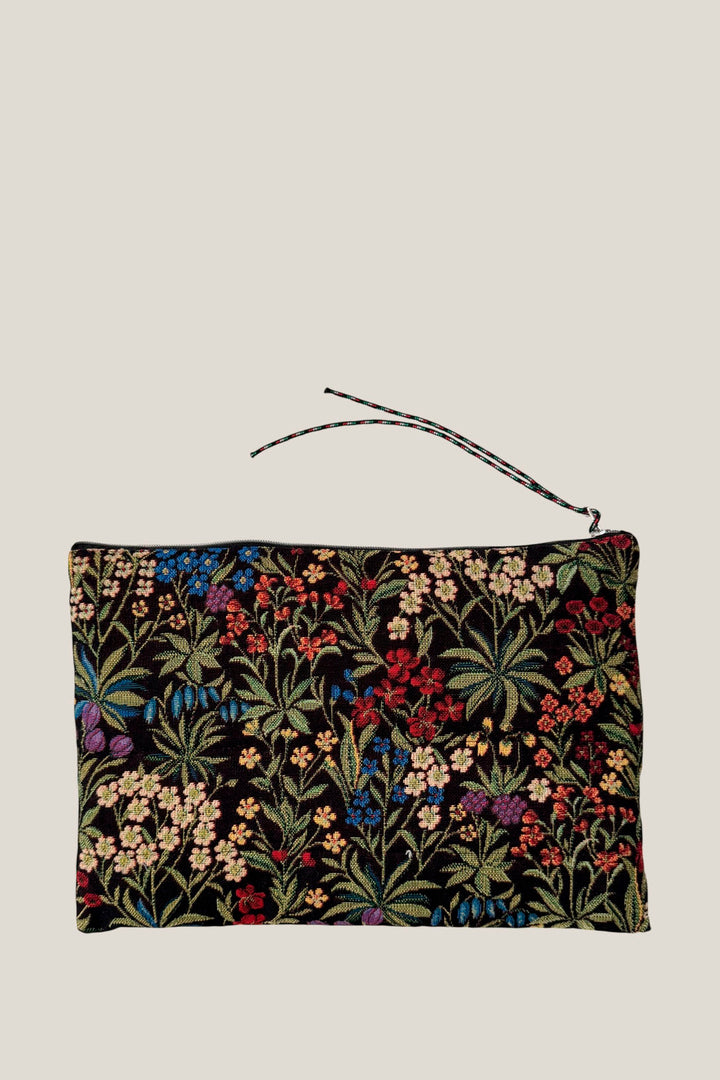 Funda de ordenador tejido jacquard flores margaritas