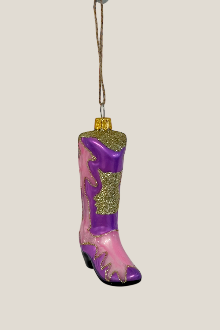 Bota cowboy colgante de cristal - Adorno Navidad