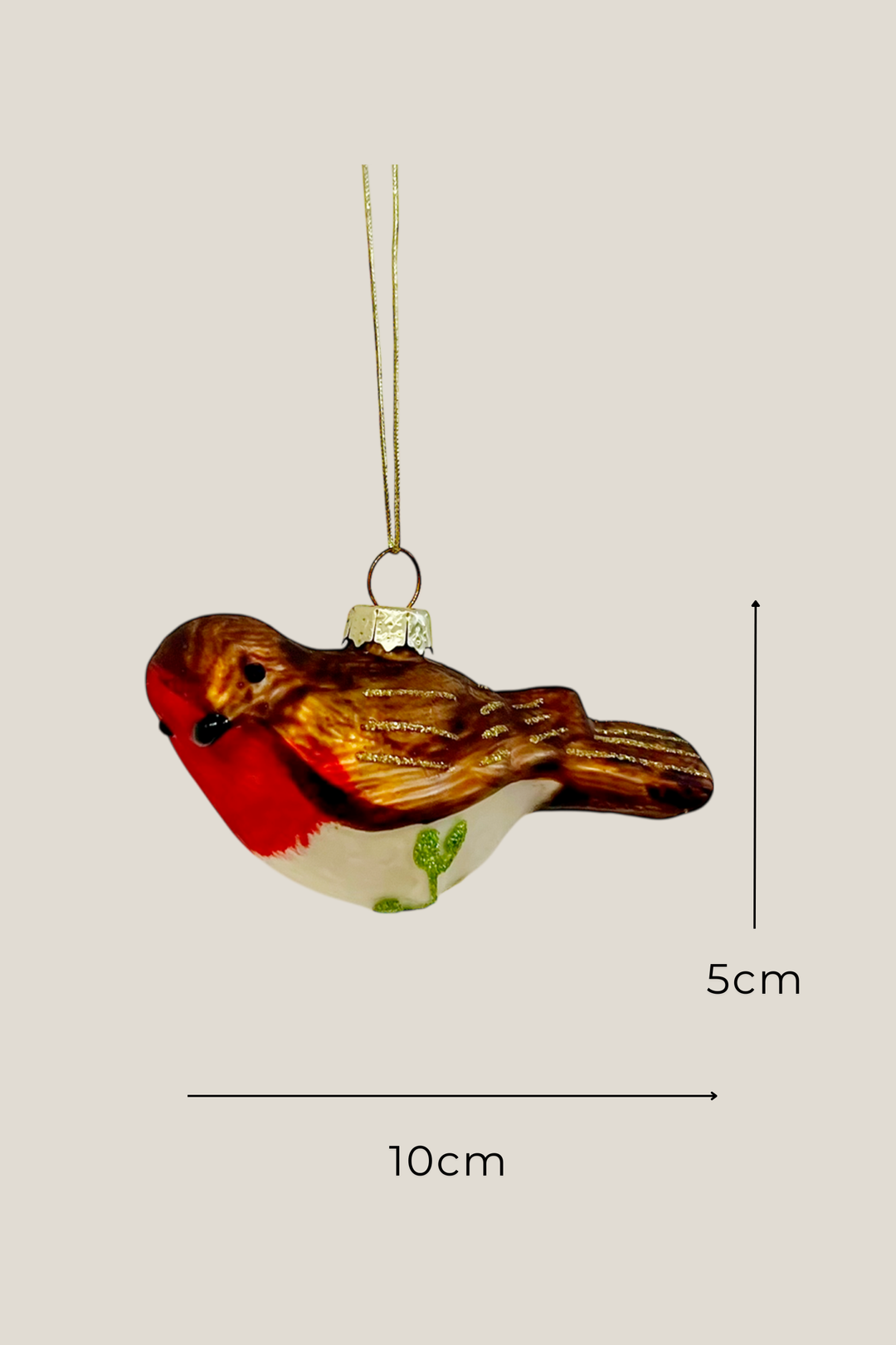 Pajarito colgante de cristal - Adorno Navidad