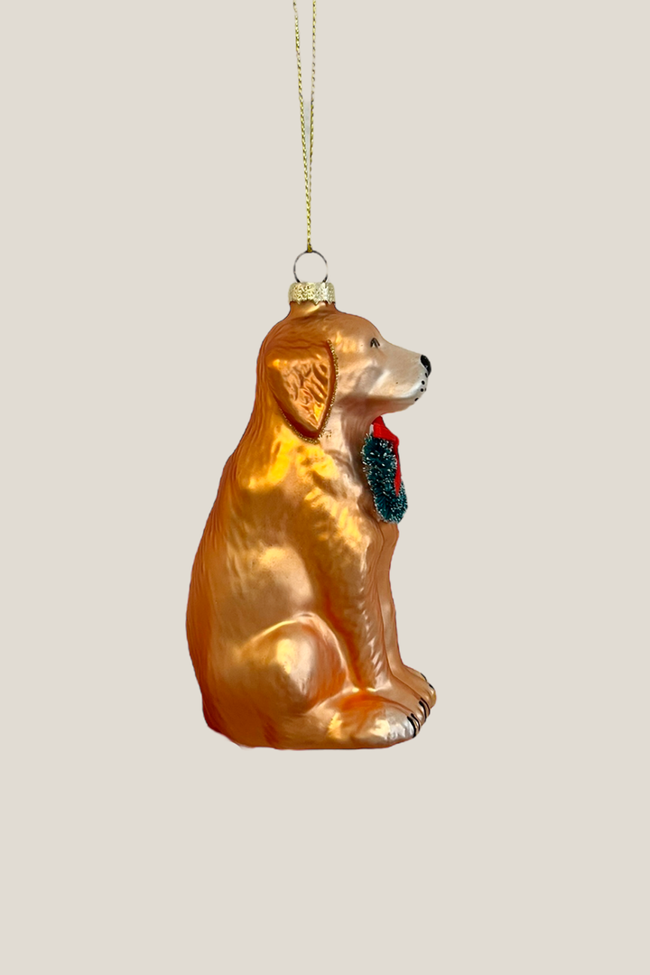 Golden colgante de cristal - Adorno Navidad