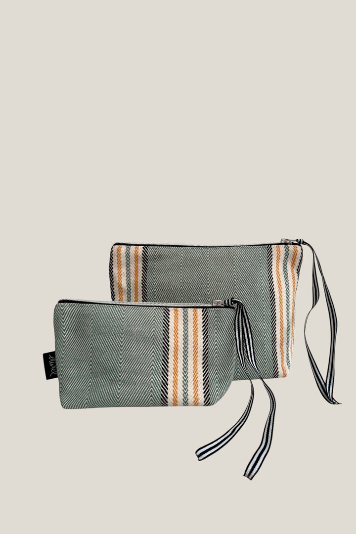 Neceser/estuche sarga de burgos verde