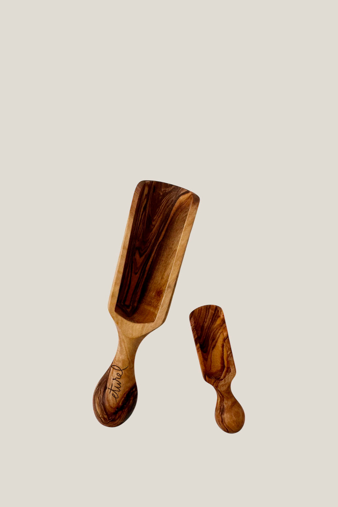 Palas de madera de olivo