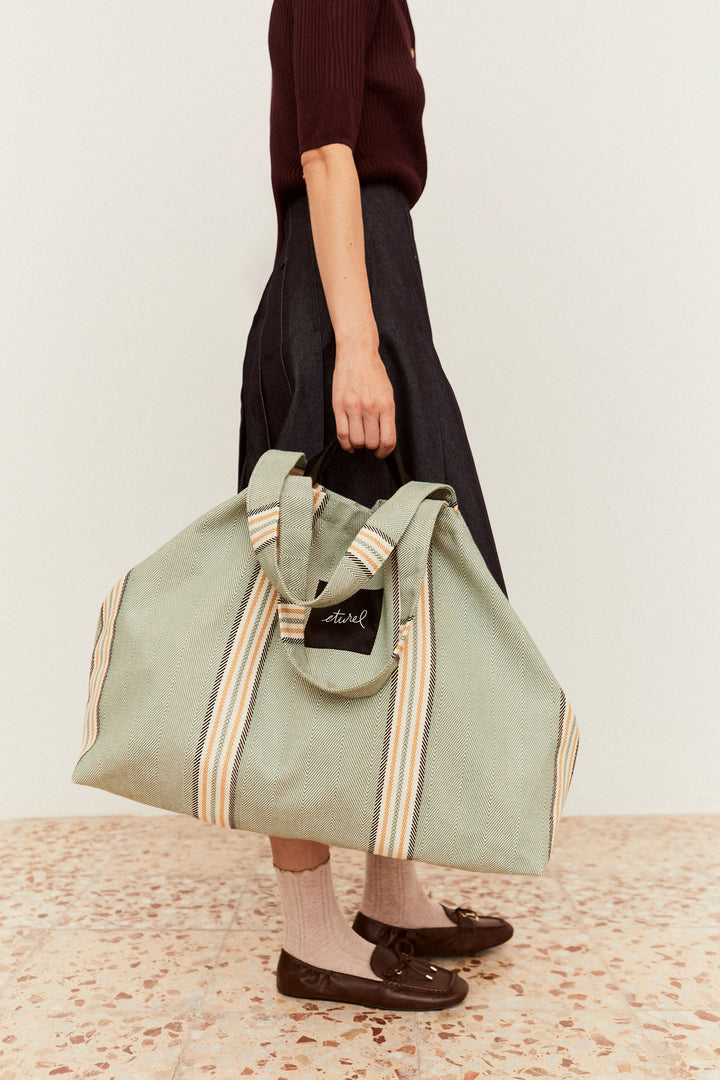 Bolso shopper maxi sarga de burgos verde