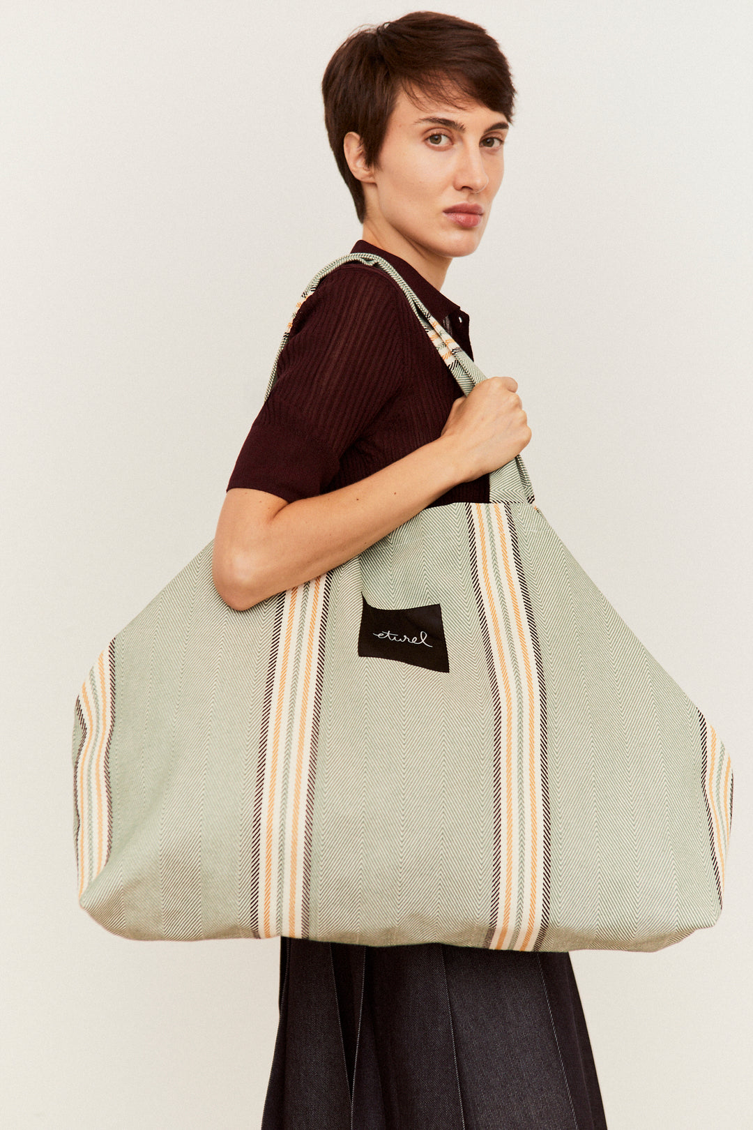 Bolso shopper maxi sarga de burgos verde