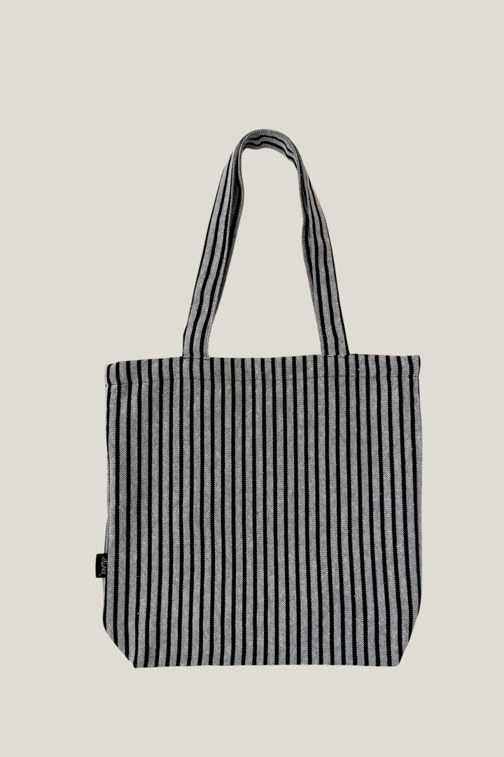 Tote Bag loneta estribera blanco y negro