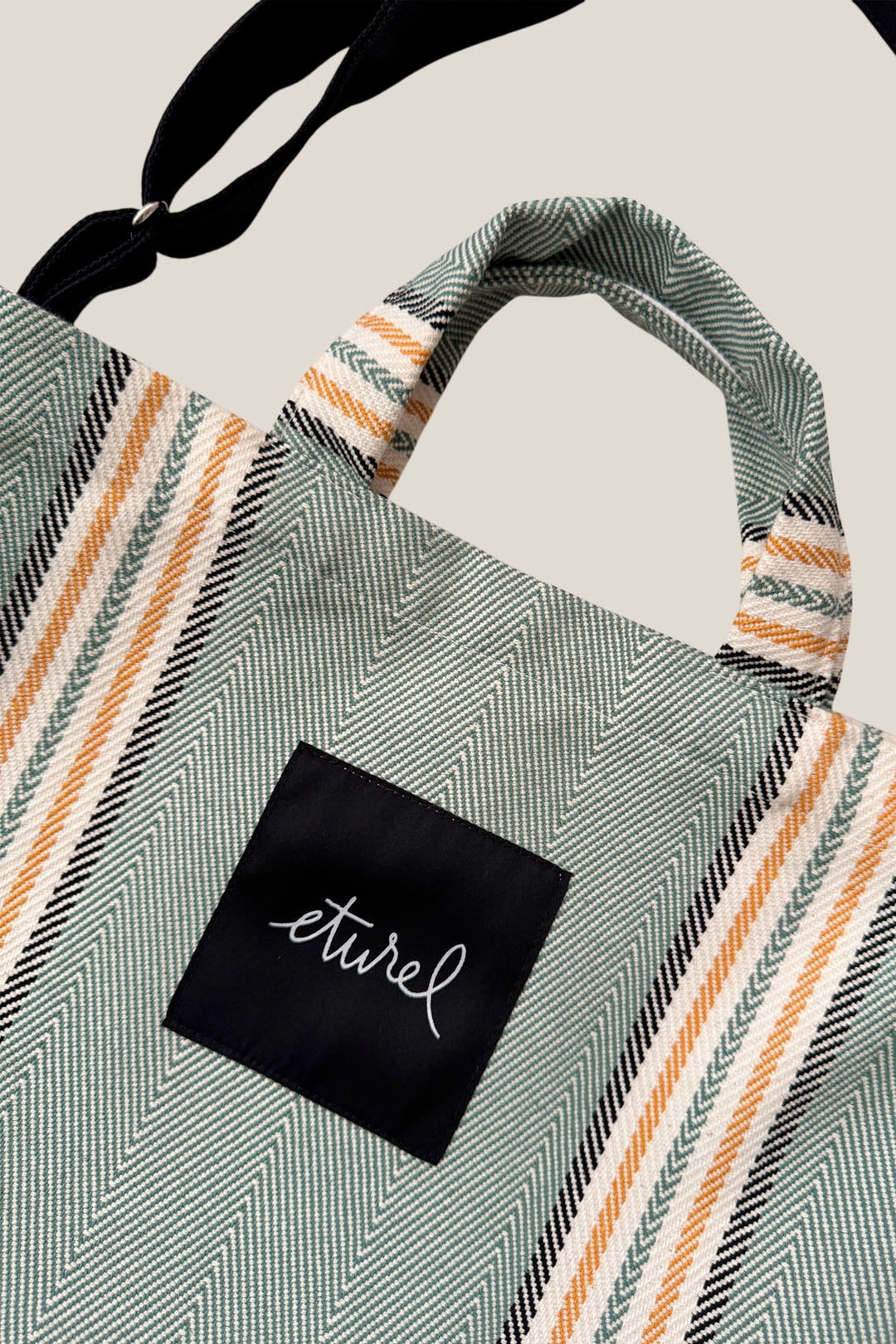 Tote bag cruzada sarga de burgos verde