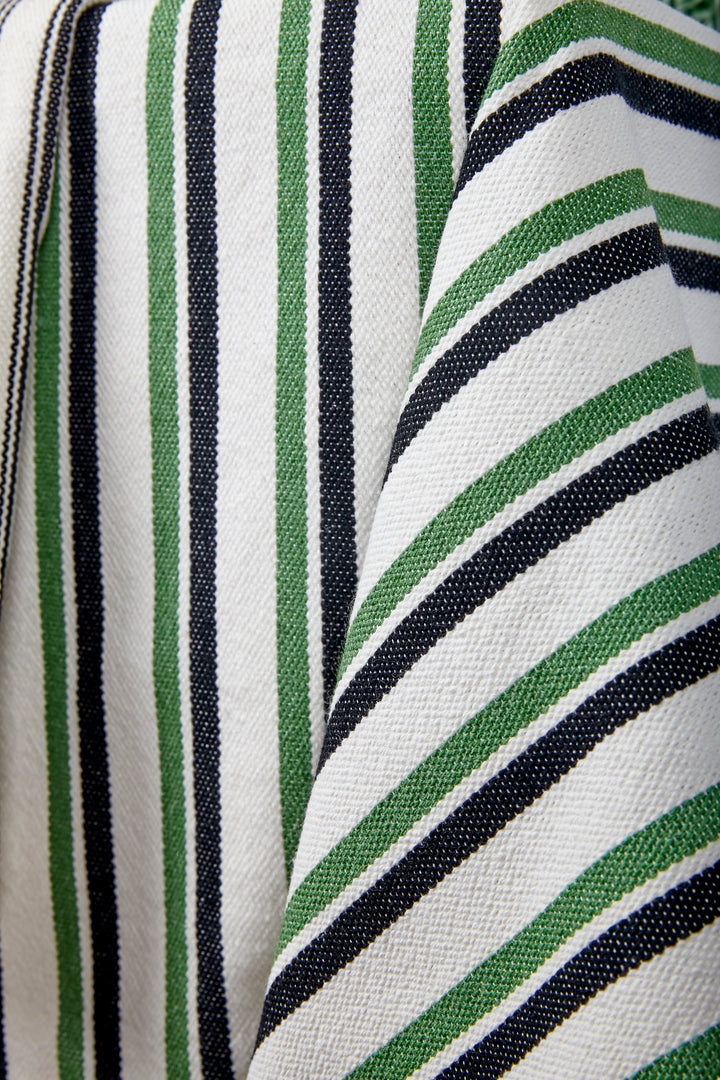 Mantel tejido canario verde y negro