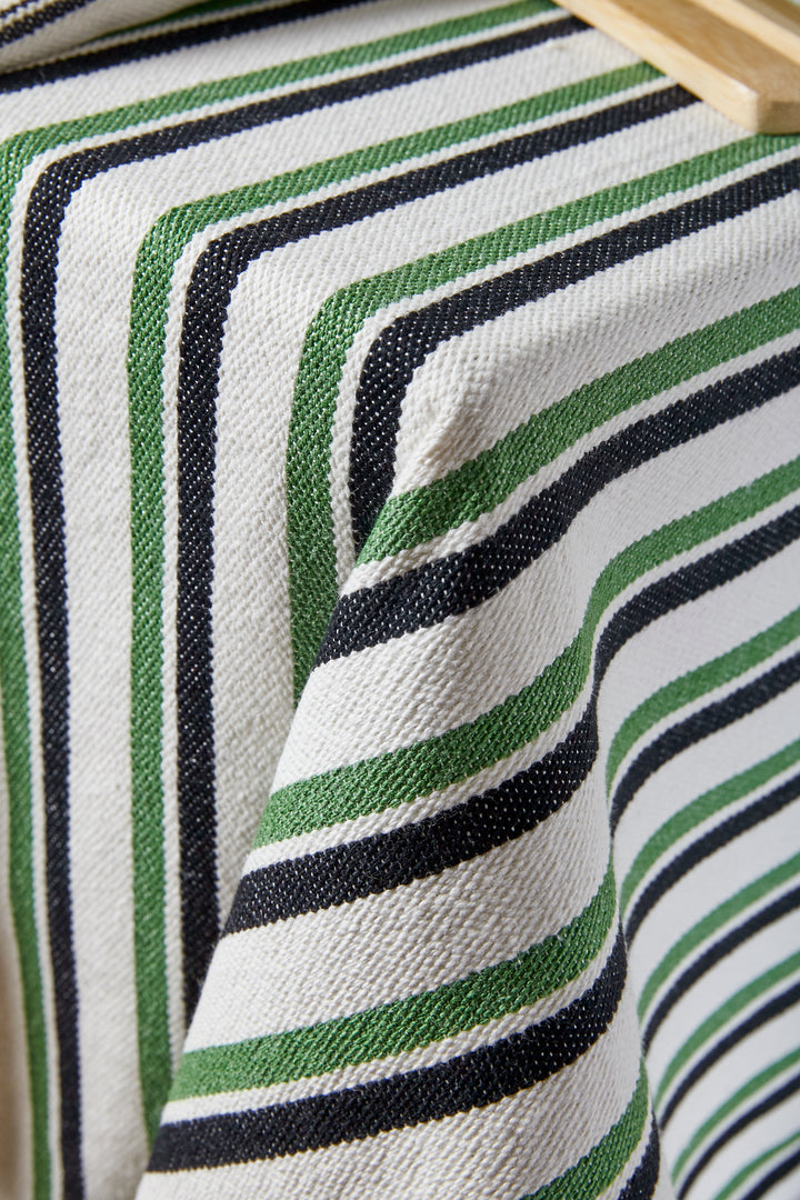 Mantel 150cm x 250cm Loneta blanca, negra y verde
