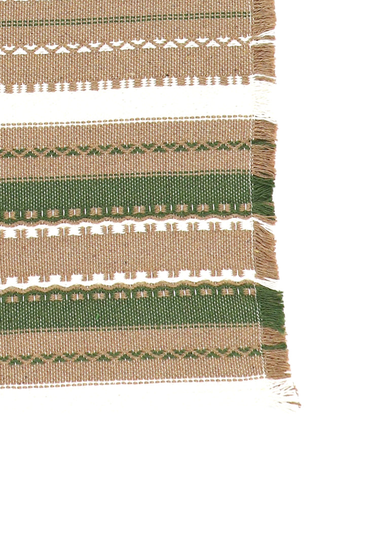 Mantel individual 2 uds. alpujarra crudo marrón y verde